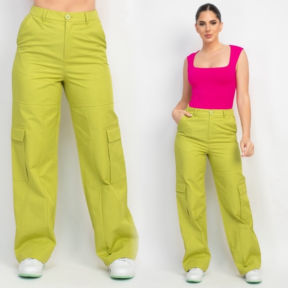 🆕Straight leg cargo pants with pockets - Picture 1 of 9